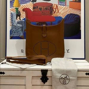 💯 AUTHENTIC HERMES EVELYN CROSSBODY BAG👜❤️👜